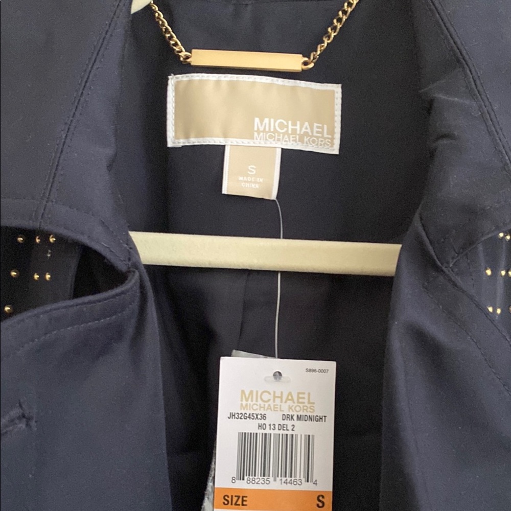 NEW with Tag - Michael Kors Black Double-Breasted Trench Coat
